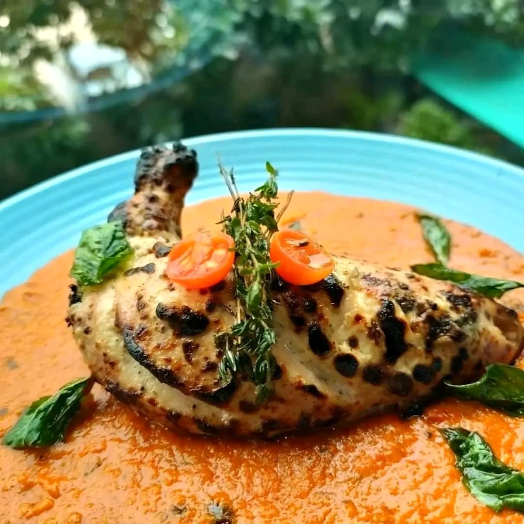 Malai Tikka Makhani plated by Chef Rajpal Singh Ranghar