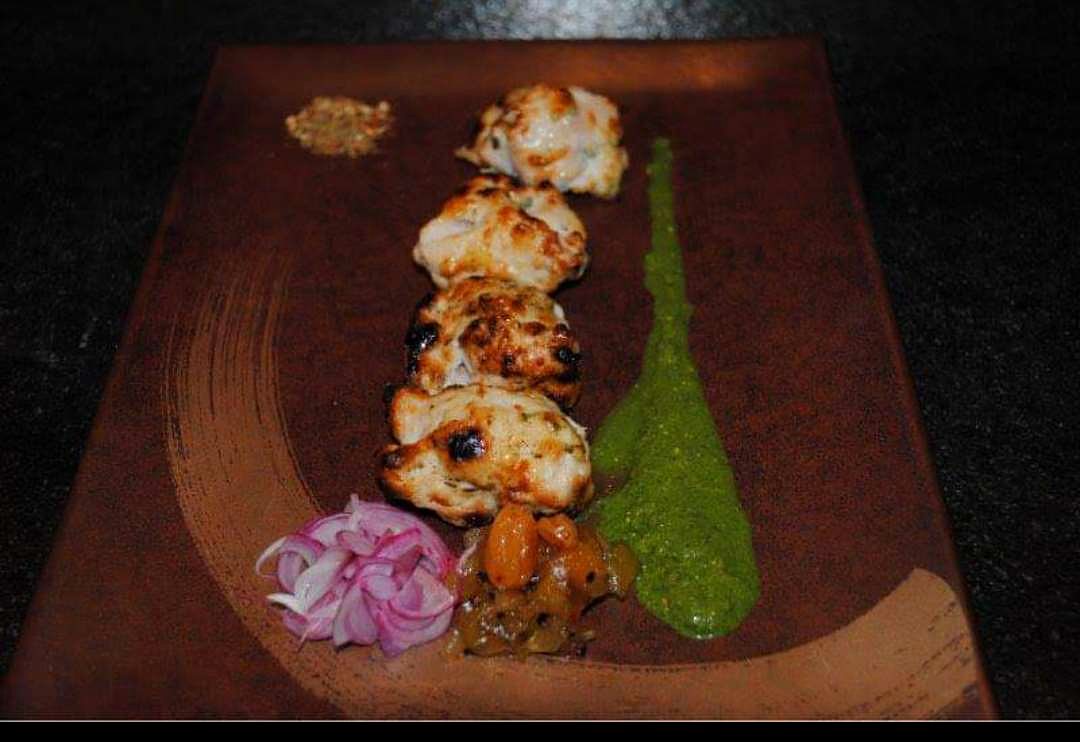 Murgh Malai Kebab plated by Chef Rajpal Singh Ranghar