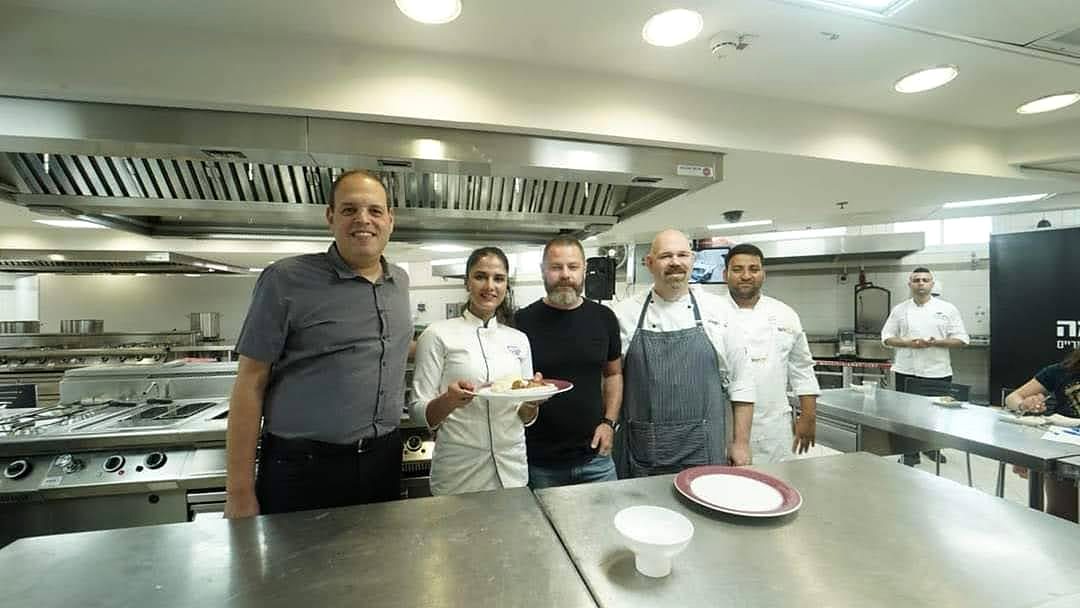 Chef Rajpal Singh Ranghar with Chef Shipra Khanna and the kitchen team in Tel Aviv